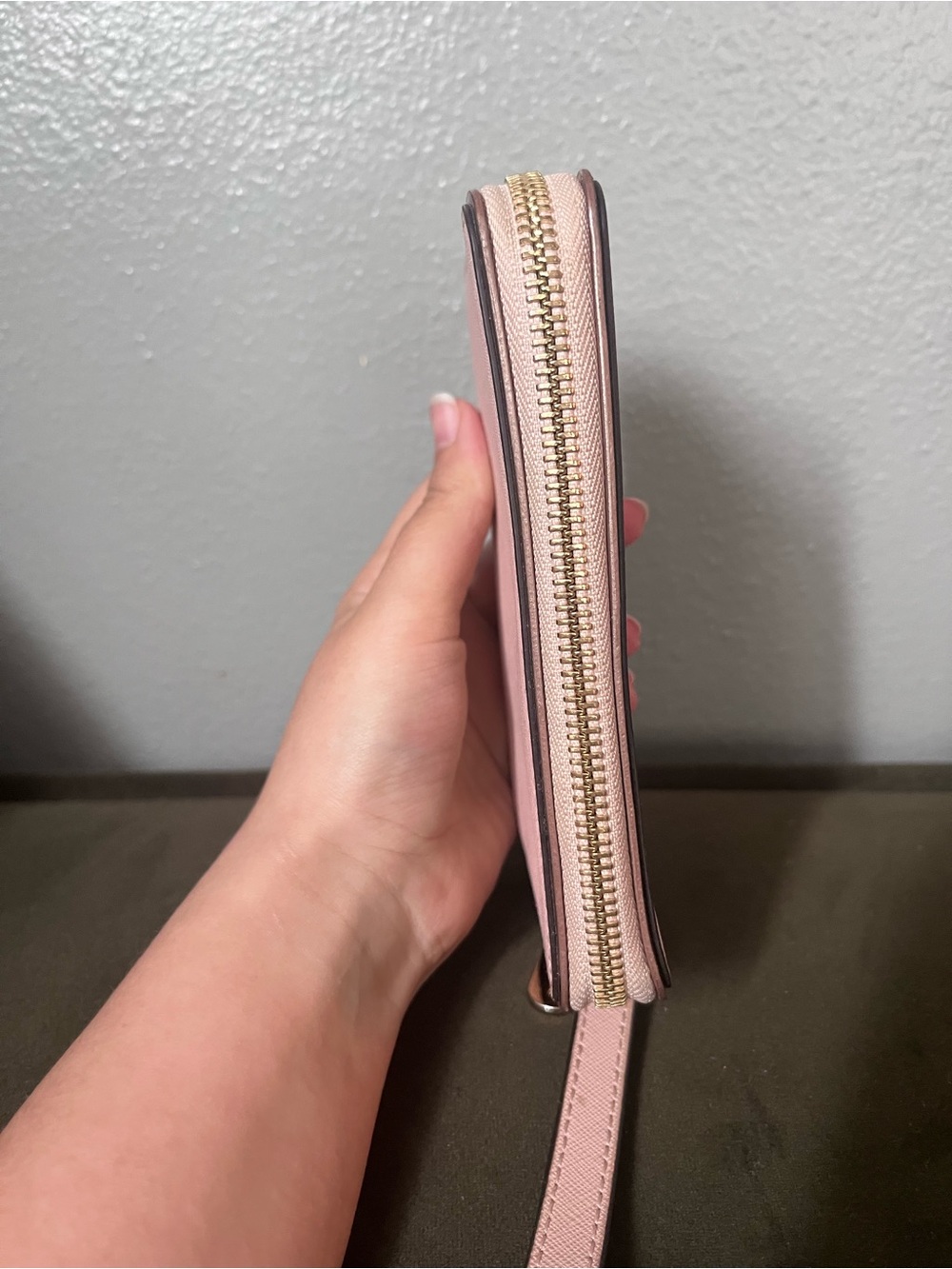 Michael Kors Blush Pink Saffiano Zip Wallet Wristlet - Picture 7 of 11